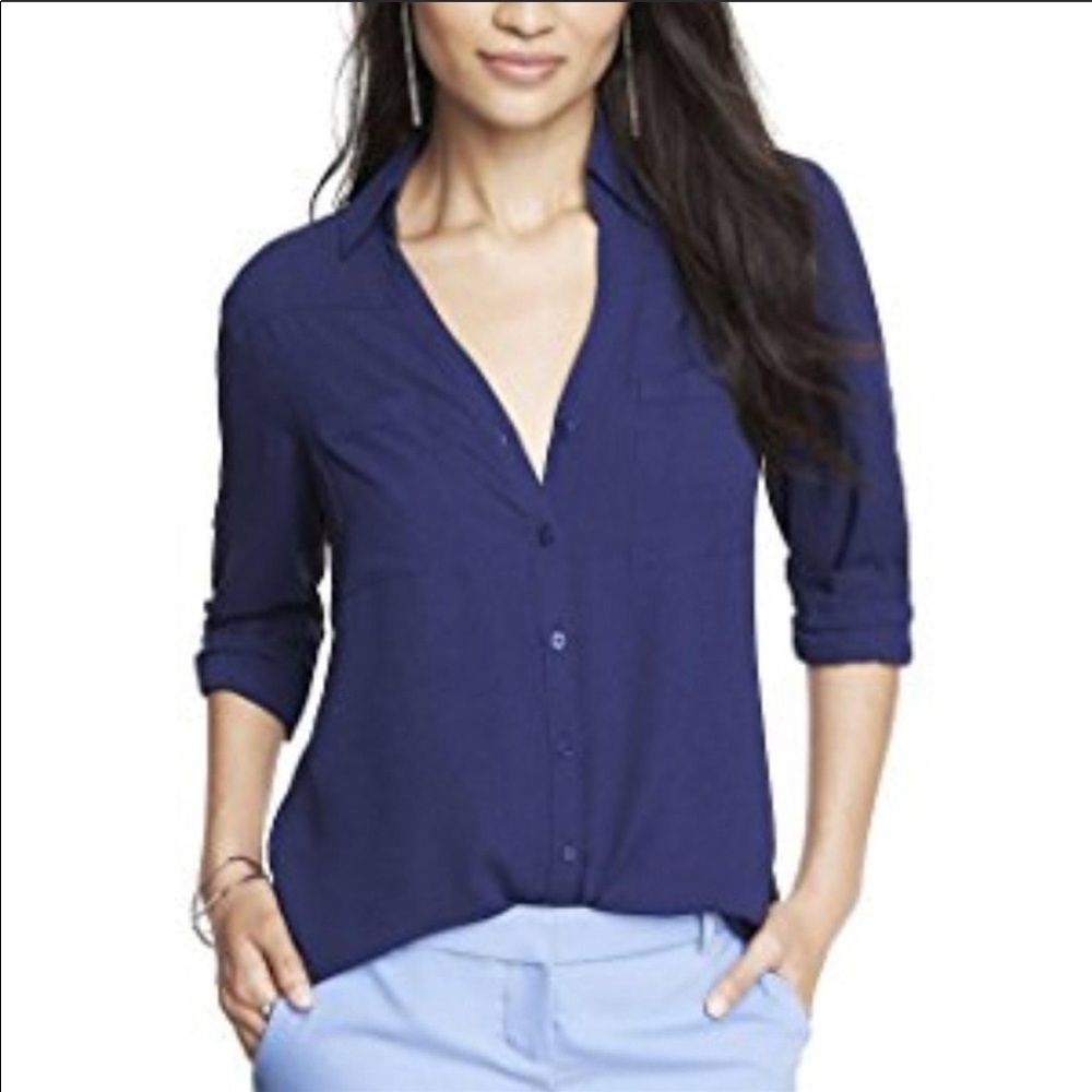Express Portofino Shirt in Navy Blue!